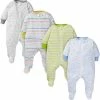 Onesies® Brand BabyPreemie - 24M 4-Pack Baby Neutral Clouds Sleep N' Play
