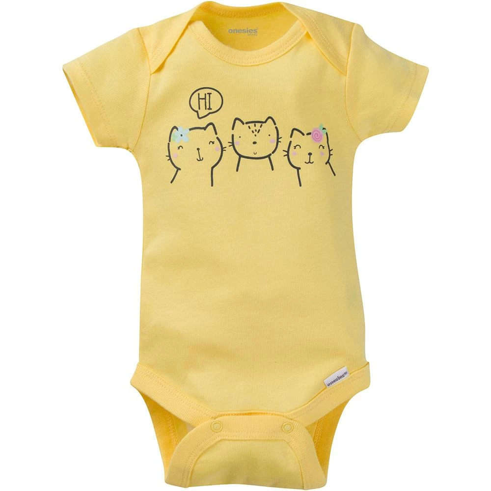 Brand new 🥰 8-Pack Baby Girl Kitty Short Sleeve Onesies® Brand Bodysuits BabyPreemie - 24M 🌟 3 8-Pack Baby Girl Kitty Short Sleeve Onesies® Brand Bodysuits BabyPreemie - 24M