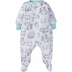 Onesies® Brand 4-Pack Baby Girl Kitty Sleep N' Play BabyPreemie - 24M