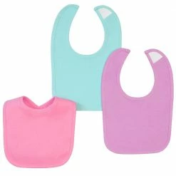 Gerber® BabyPreemie - 24M 3-Pack Girls Solid Colors Dribbler Bibs