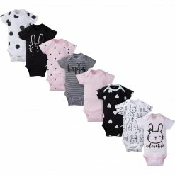 Gerber® 8-Pack Baby Girls Bunny Short-Sleeve Onesies® Bodysuits BabyPreemie - 24M