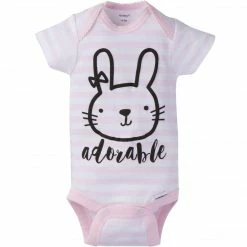 Gerber® 8-Pack Baby Girls Bunny Short-Sleeve Onesies® Bodysuits BabyPreemie - 24M