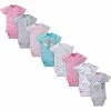 Gerber® BabyPreemie - 24M 8-Pack Baby Girls Clouds Short-Sleeve Onesies® Bodysuits