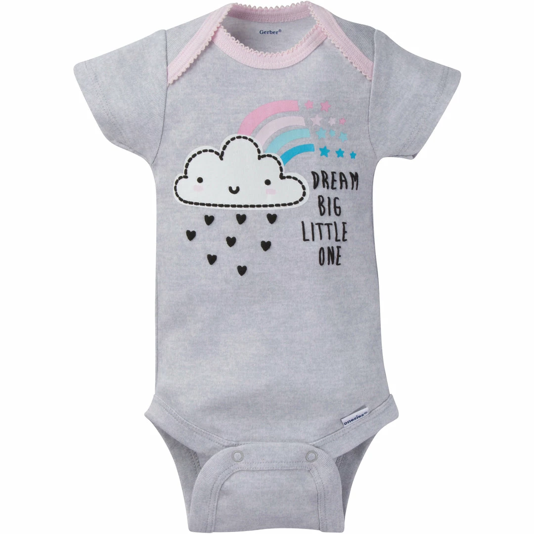Best deal 🥰 Gerber® BabyPreemie - 24M 8-Pack Baby 👧 Girls Clouds Short-Sleeve Onesies® Bodysuits 🤩 2 Gerber® BabyPreemie - 24M 8-Pack Baby Girls Clouds Short-Sleeve Onesies® Bodysuits