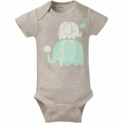 Gerber® 8-Pack Baby Neutral Elephant Short-Sleeve Onesies® Bodysuits BabyPreemie - 24M