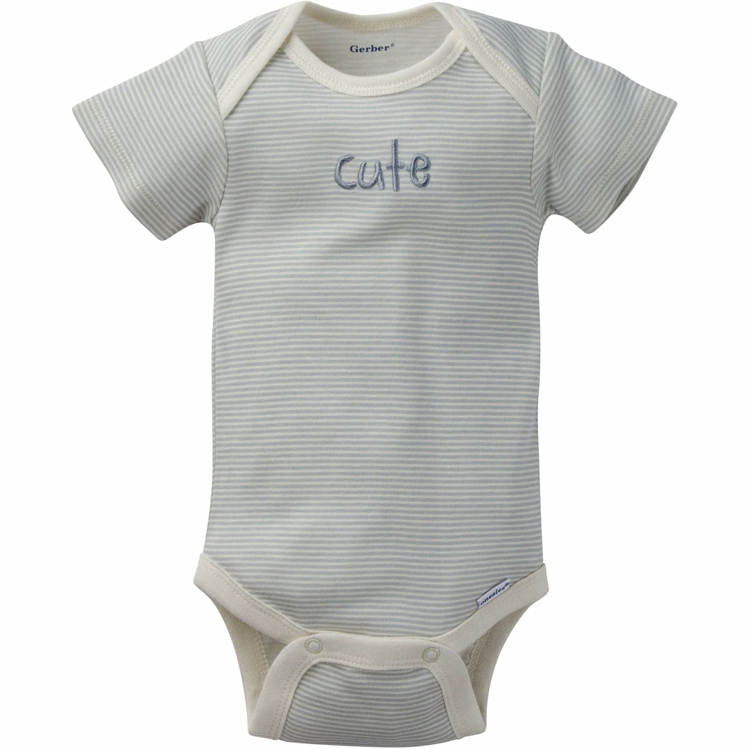 Best Pirce 👍 Gerber® Organic 5-Pack Baby Neutral Sheep Short-Sleeve Onesies® Bodysuits BabyPreemie - 24M 🔥 2 Gerber® Organic 5-Pack Baby Neutral Sheep Short-Sleeve Onesies® Bodysuits BabyPreemie - 24M