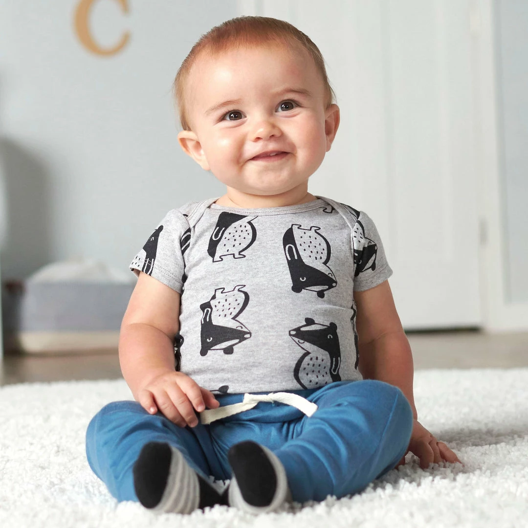 Cheap 🥰 Gerber® 5-Pack Baby Boys Comfy Stretch Badger Short Sleeve Onesies® Bodysuits BabyPreemie - 24M 💯 3 Gerber® 5-Pack Baby Boys Comfy Stretch Badger Short Sleeve Onesies® Bodysuits BabyPreemie - 24M