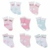 Gerber® 8-Pack Girl's Princess Wiggle Proof® Jersey Crew Socks BabyPreemie - 24M