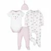 Gerber® 4-Piece Organic Baby Girls Bear Gift Set