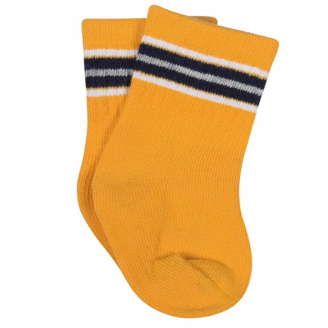 New 🛒 Gerber® 8-Pack Baby Boys Stripes Wiggle Proof® 🧦 Socks BabyPreemie - 24M 🌟 2 Gerber® 8-Pack Baby Boys Stripes Wiggle Proof® Socks BabyPreemie - 24M