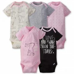 Gerber® 5-Pack Baby Girls Bunny Short Sleeve Onesies® Bodysuits BabyPreemie - 24M