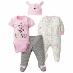 Gerber® 4-Piece Baby Girls Bunny Gift Set BabyPreemie - 24M