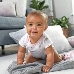 Gerber® 5-Pack Baby Girls Princess Castle Short Sleeve Onesies® Bodysuits