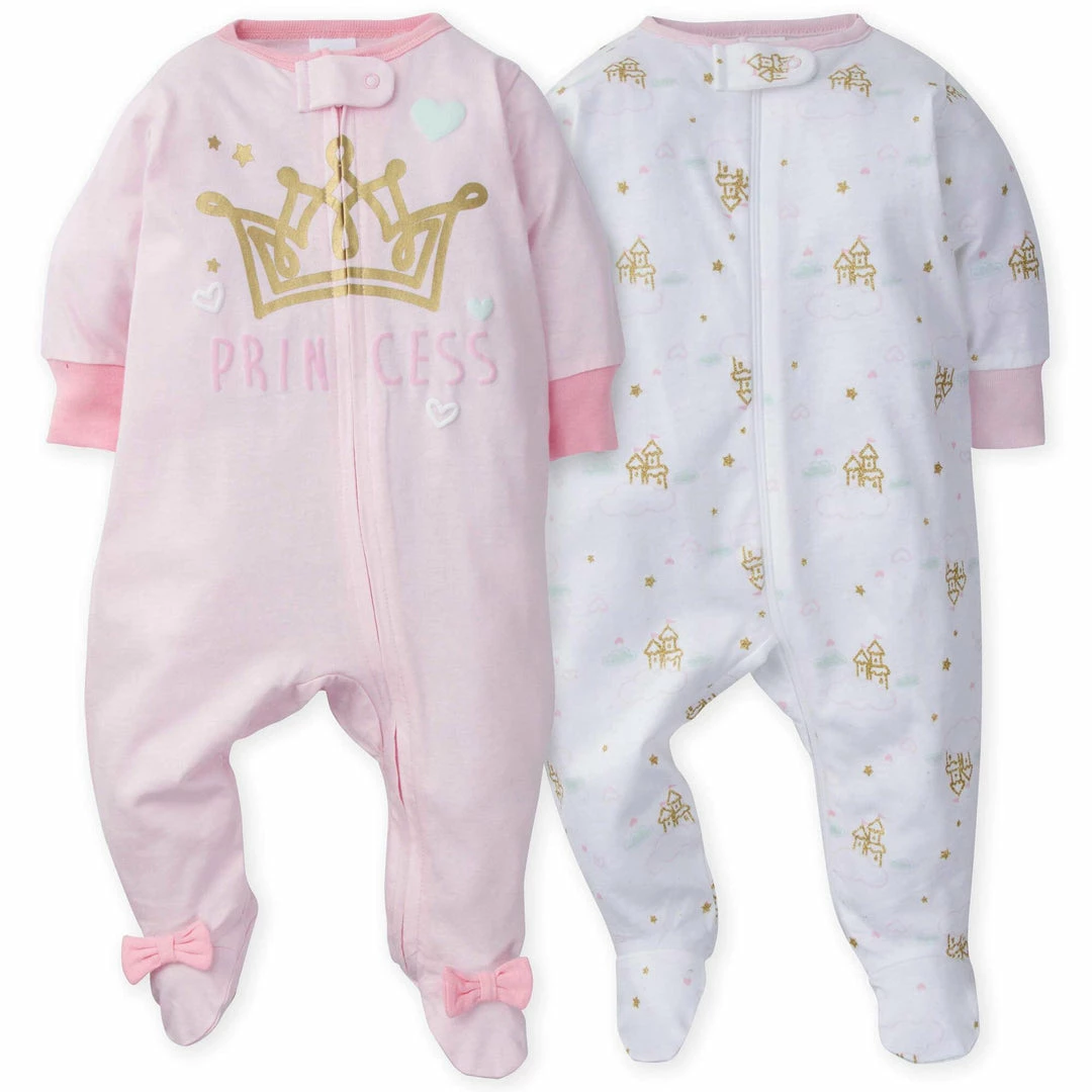 Buy ❤️ Gerber® 2-Pack Baby 👧 Girls Princess Castle Sleep N' Plays BabyPreemie - 24M 😀 1 Gerber® 2-Pack Baby Girls Princess Castle Sleep N' Plays BabyPreemie - 24M