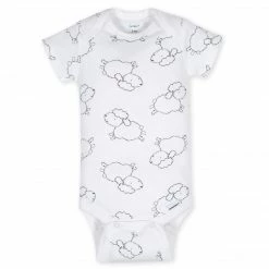 New 🔔 Gerber® 5-Pack Baby Neutral Lamb Short Sleeve Onesies® Bodysuits 🧨 9 Gerber® 5-Pack Baby Neutral Lamb Short Sleeve Onesies® Bodysuits