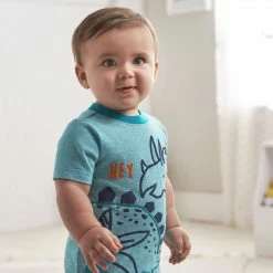 Gerber® 2-Pack Baby Boys Dino Blues Rompers See What's New