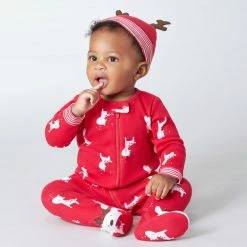 Gerber® 2-Piece Baby Neutral Reindeer Sleep 'n Play & Hat