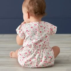 Gerber® BabyPreemie - 24M Baby Girls Comfy Stretch Roses & Bunnies Romper