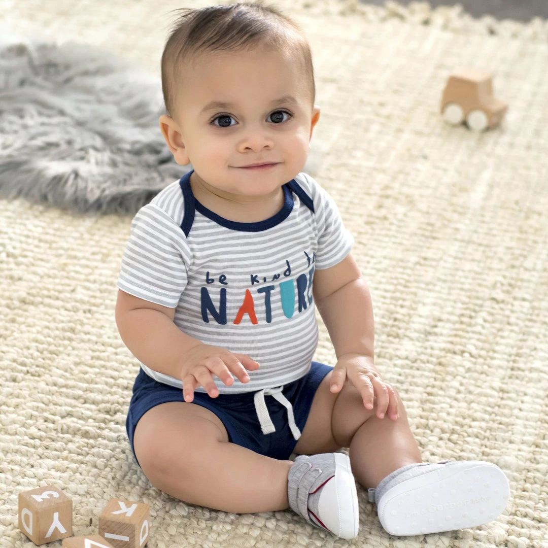 Best Sale 🤩 Gerber® BabyPreemie - 24M Baby Boys 4-Piece Wild Side Onesies® Bodysuit, 👚 Shirt, Shorts, & Pants Set ✨ 2 Gerber® BabyPreemie - 24M Baby Boys 4-Piece Wild Side Onesies® Bodysuit, Shirt, Shorts, & Pants Set