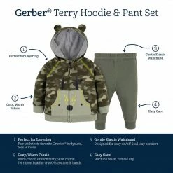 Flash Sale 👍 Gerber® 2-Piece Baby & Toddler Boys Comfy Camo Hoodie & Active Pant Set BabyPreemie - 24M 👏 13 Gerber® 2-Piece Baby & Toddler Boys Comfy Camo Hoodie & Active Pant Set BabyPreemie - 24M