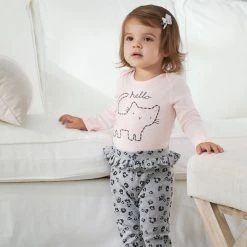 Gerber® BabyPreemie - 24M 3-Piece Baby Girls Purrfectly Cute Onesies® Bodysuit, Pant, & Cap Set