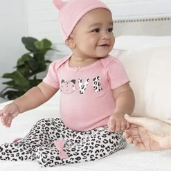 Gerber® 4-Piece Baby Girls Leopard Outfit Set BabyPreemie - 24M