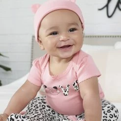 Gerber® 4-Piece Baby Girls Leopard Outfit Set BabyPreemie - 24M