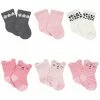Gerber® BabyPreemie - 24M 6-Pack Baby Girls Leopard Wiggle Proof® Jersey Crew Socks