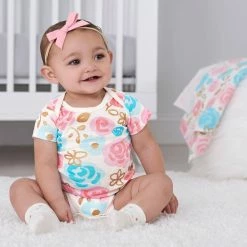 Gerber® 8-Pack Baby Girls Princess Short Sleeve Onesies® Bodysuits