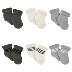 Gerber® 6-Pack Baby Boys Bear Wiggle Proof® Terry Bootie Socks
