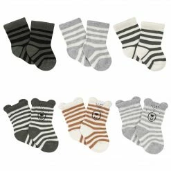 Gerber® 6-Pack Baby Boys Bear Wiggle Proof® Jersey Crew Socks