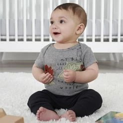 Gerber® 4-Pack Baby Boys Dino Short Sleeve Onesies® Bodysuits