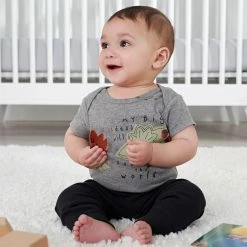 Gerber® 6-Piece Baby Boys Dino Onesies® Bodysuit And Sleep 'N Play Set