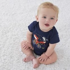 Gerber® BabyPreemie - 24M 4-Pack Baby Boys Fox Short Sleeve Onesies® Bodysuits