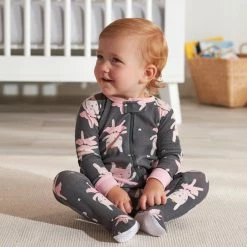 Gerber® 2-Pack Baby & Toddler Girls Bunny Snug Fit Footed Cotton Pajamas