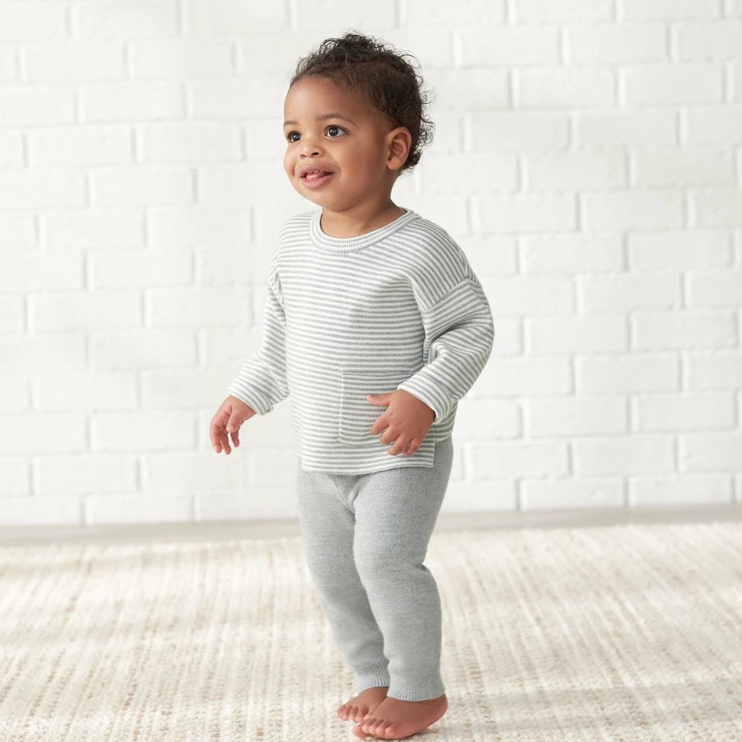 Hot Sale 😉 Gerber® Kids Infant & Toddler Neutral Gray Heather Sweater Knit Jogger BabyPreemie - 24M 🥰 3 Gerber® Kids Infant & Toddler Neutral Gray Heather Sweater Knit Jogger BabyPreemie - 24M
