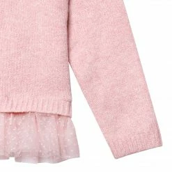 Gerber® Kids BabyPreemie - 24M Infant & Toddler Girls Pink Sweater With Tulle Trim