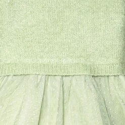 Gerber® Kids BabyPreemie - 24M Infant & Toddler Girls Green Sweater Dress With Tulle Skirt