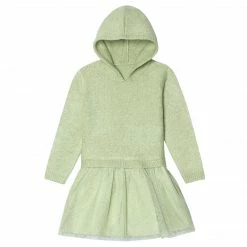 Gerber® Kids BabyPreemie - 24M Infant & Toddler Girls Green Sweater Dress With Tulle Skirt