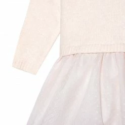Gerber® Kids BabyPreemie - 24M Infant & Toddler Girls Light Pink Sweater Dress With Tulle Skirt