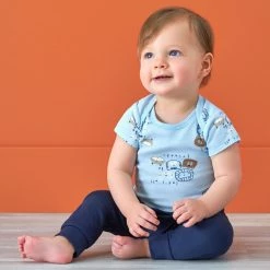 Gerber® 3-Pack Baby Boys Comfy Stretch Lion Short Sleeve Onesies® Bodysuits BabyPreemie - 24M