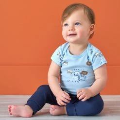 Gerber® 2-Pack Baby Boys Comfy Stretch Navy & Blue Pants BabyPreemie - 24M