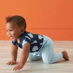 Gerber® 2-Pack Baby Boys Comfy Stretch Navy & Blue Pants BabyPreemie - 24M