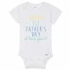 Gerber® "Happy 1st Father's Day" Premium Short Sleeve Onesies® Bodysuit - White
