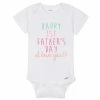 Gerber® "Happy 1st Father's" Day Premium Short Sleeve Onesies® Bodysuit - White