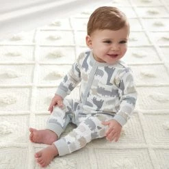 Gerber® 3-Pack Organic Baby Boys Jungle Coveralls