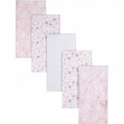 Gerber® 5-Pack Baby Girls Mommy & Me Bunny Flannel Receiving Blankets BabyPreemie - 24M