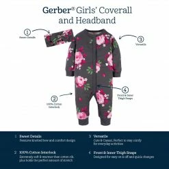 Top 10 🧨 Gerber® See What's New 2-Piece Baby 👧 Girls Burgundy Garden Coverall & Headband Set 🔔 13 Gerber® See What's New 2-Piece Baby Girls Burgundy Garden Coverall & Headband Set