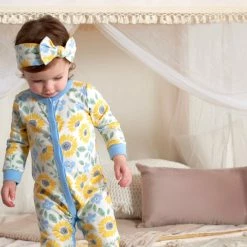 Gerber® 2-Piece Baby Girls Sunny Garden Coverall & Headband Set See What's New