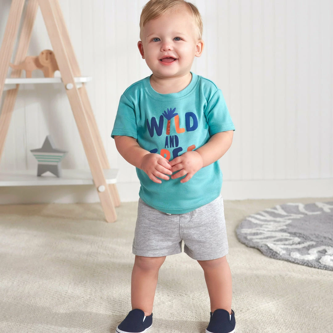 Budget 😀 Gerber® 4-Piece Infant & Toddler Boys Wild & Free Tees, Shorts & Pants Set See What's New 💯 2 Gerber® 4-Piece Infant & Toddler Boys Wild & Free Tees, Shorts & Pants Set See What's New